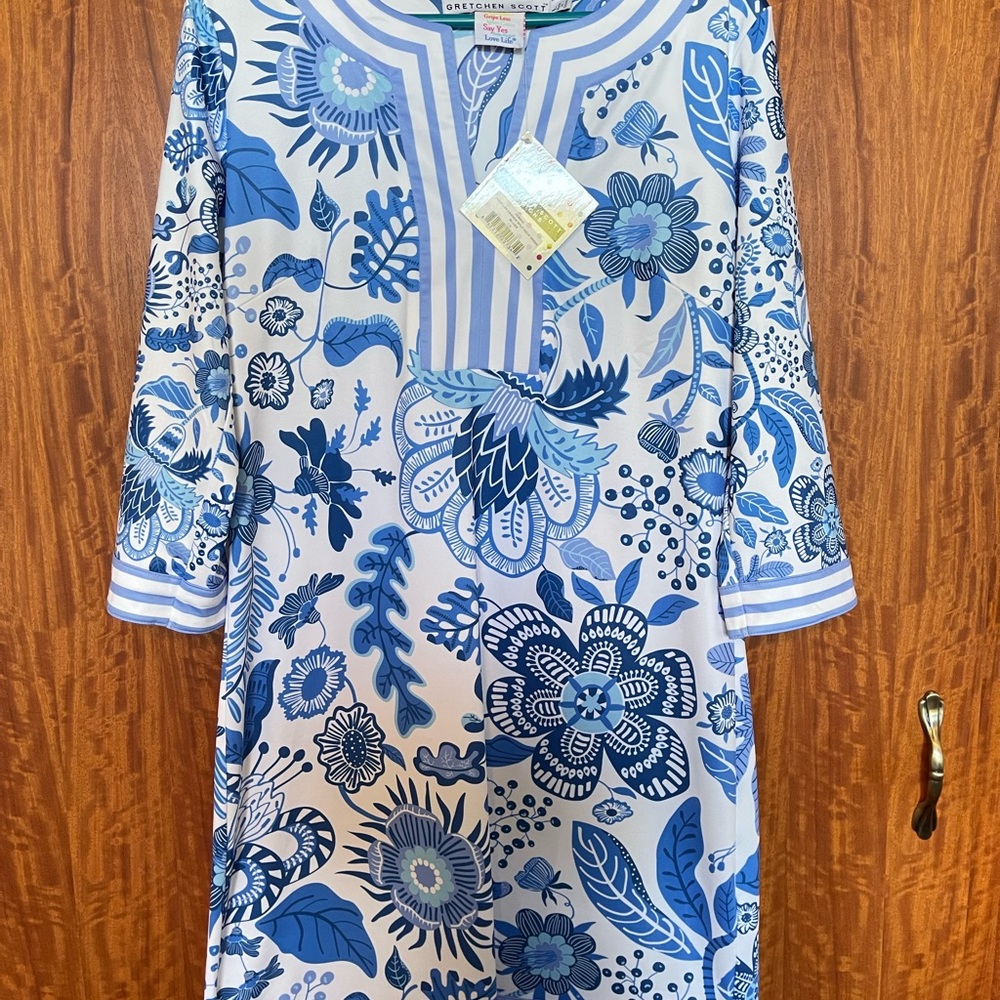 Gretchen Scott Split Neck Dress Size Large
